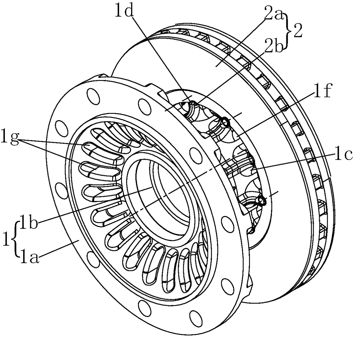 Pin-type hub braking disc assembly with heat-dissipating function and stiffeners for commercial vehicles