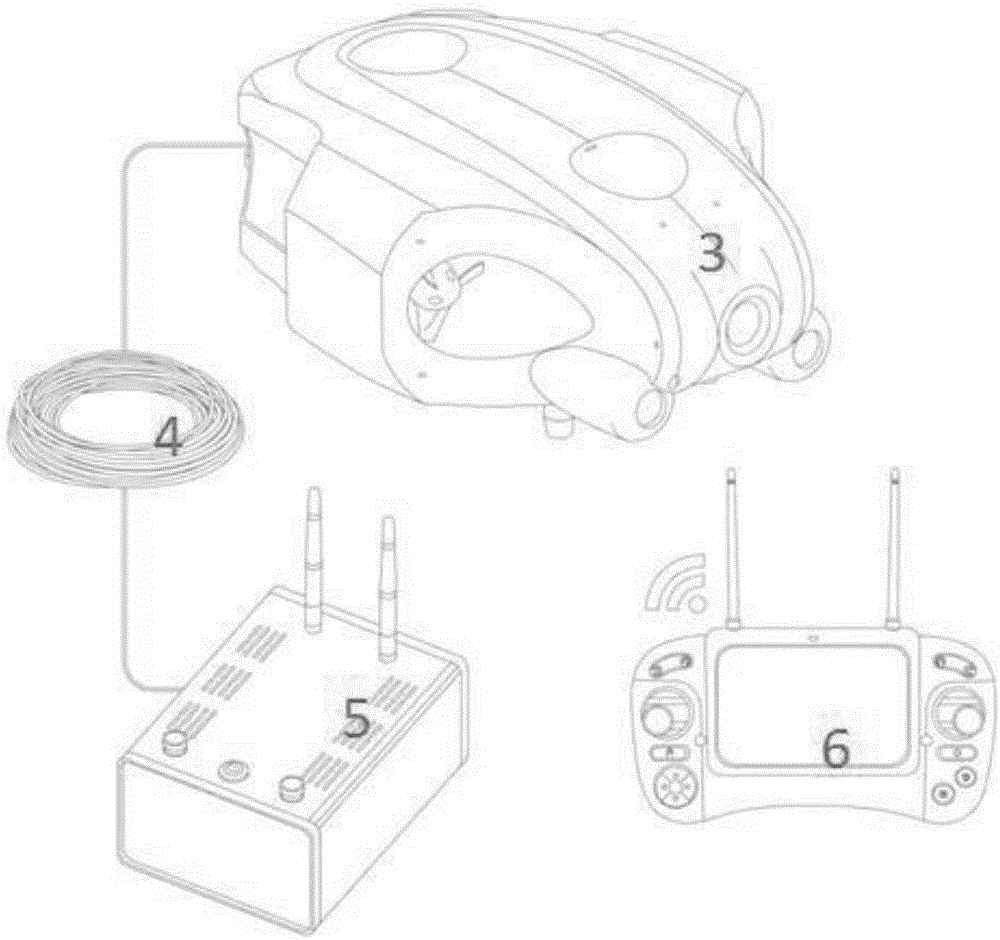 Non-line-of-sight control system for underwater robot