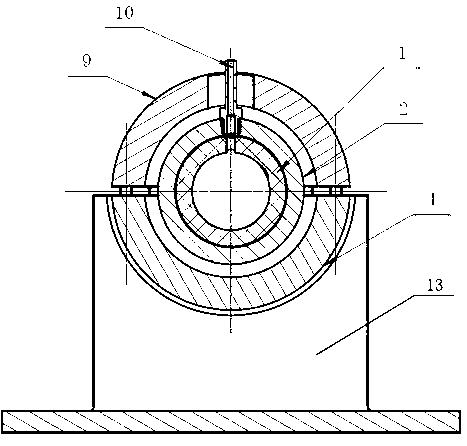 Damping follow rest for turning slender axle