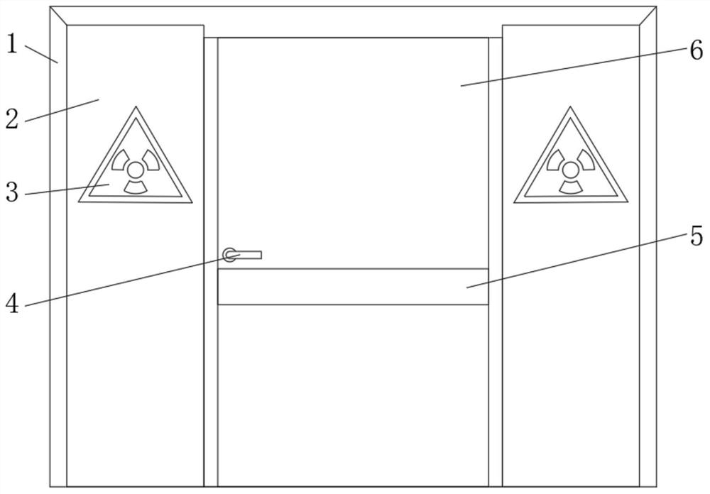 Fireproof and radiation-proof intelligent safety type protective medical door
