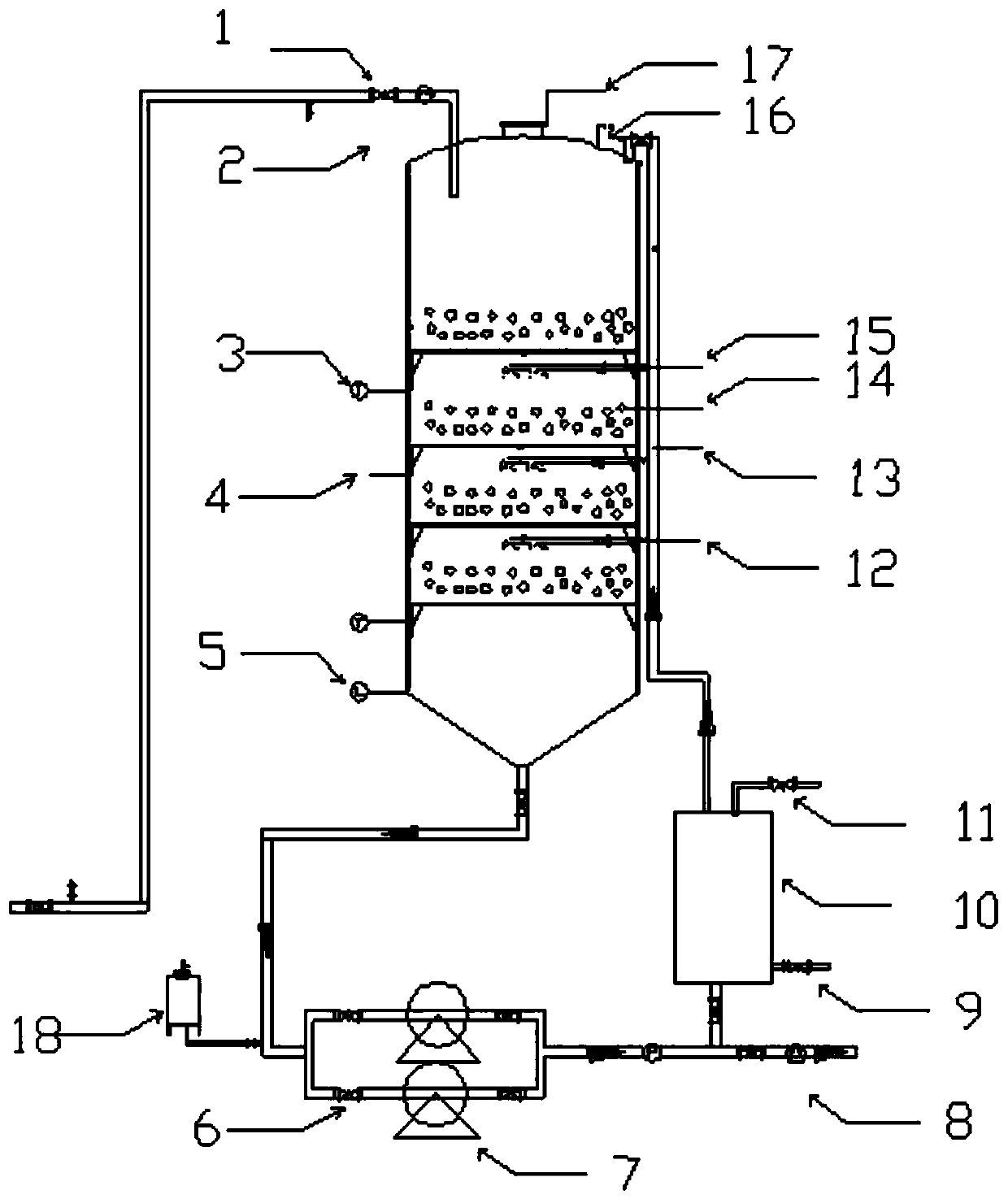 Novel fermentation tank and application thereof for fermented preparation of ethyl alcohol from immobilized yeast