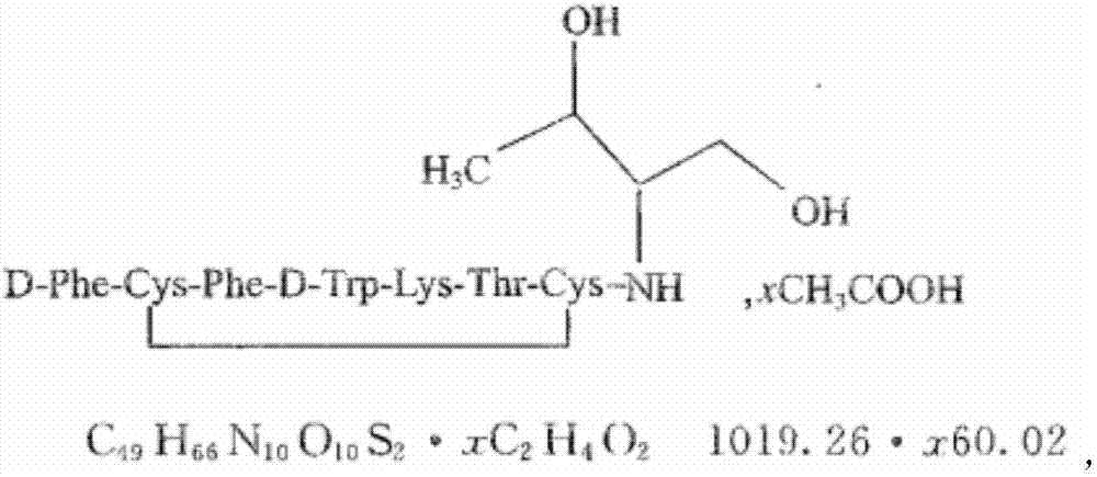 Octreotide acetate injection pharmaceutical composition and octreotide acetate