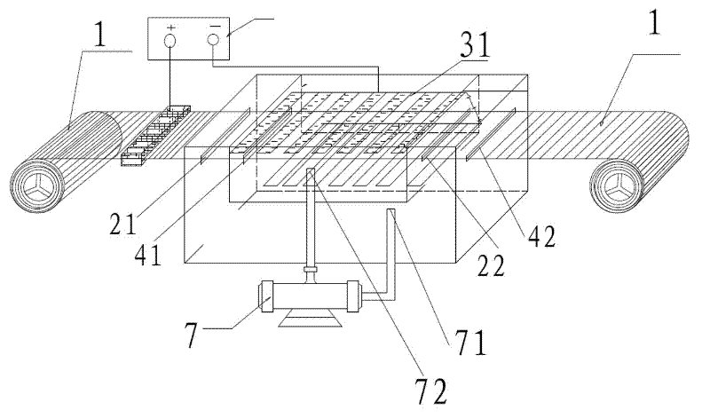 Device for forming photoselective absorbing coating on the surface of wide-format metal substrate