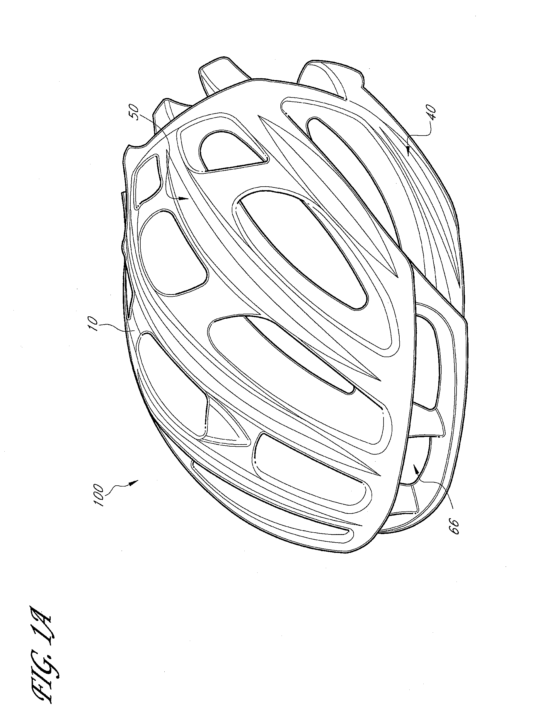 Bicycle helmet with reinforcement structure