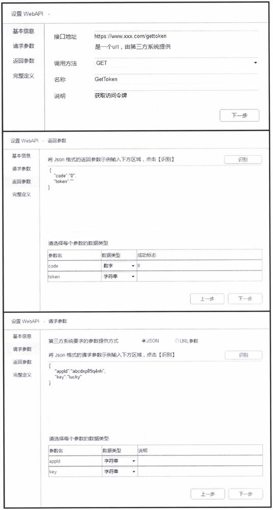 Universal method and device for calling Web API (Application Program Interface) with zero code