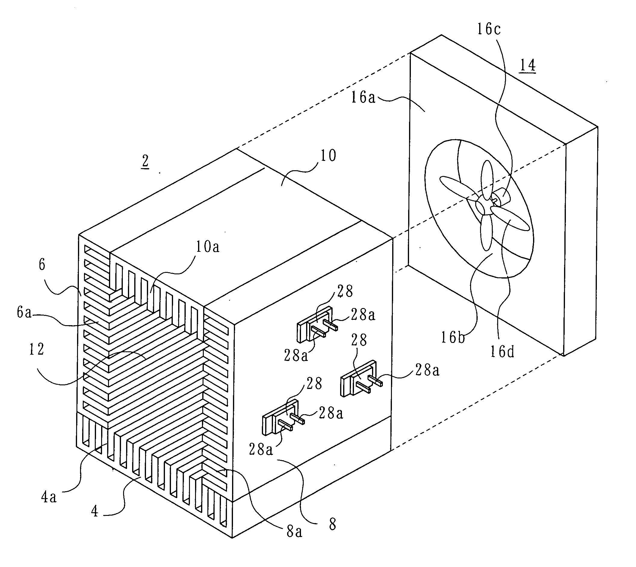 Heat-generating component cooling structure