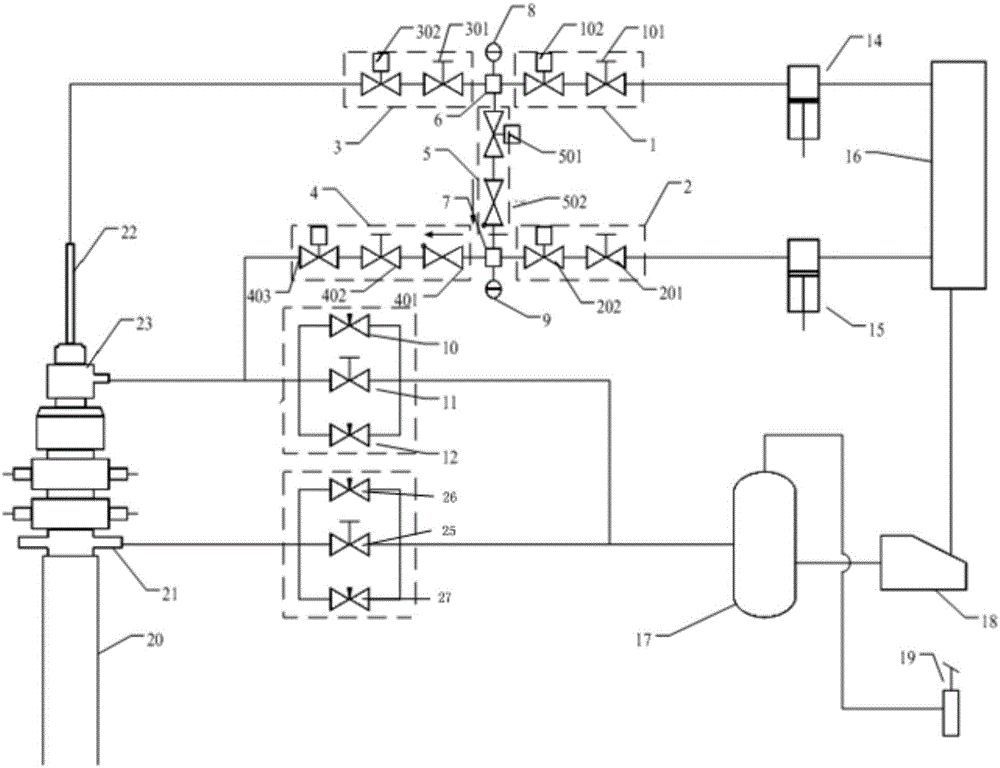 Pressure-control drilling system utilizing automatic shunt manifold for pressure-control drilling and pressure-control drilling method