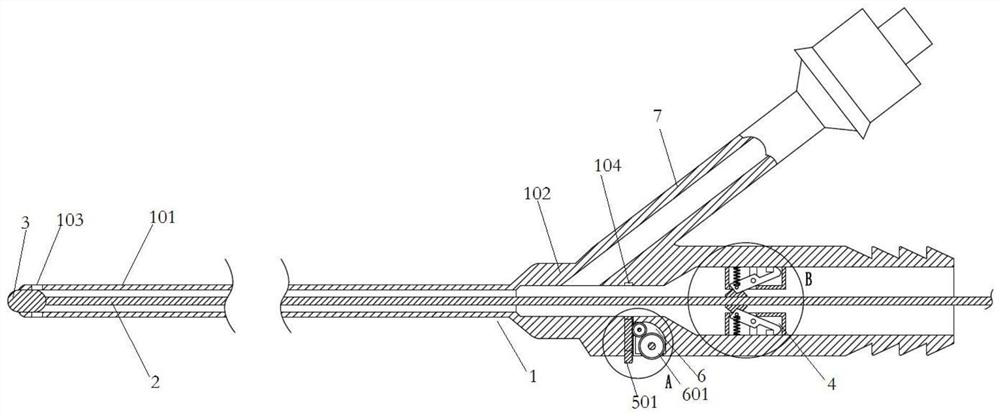 Brain abscess precise puncture drainage device