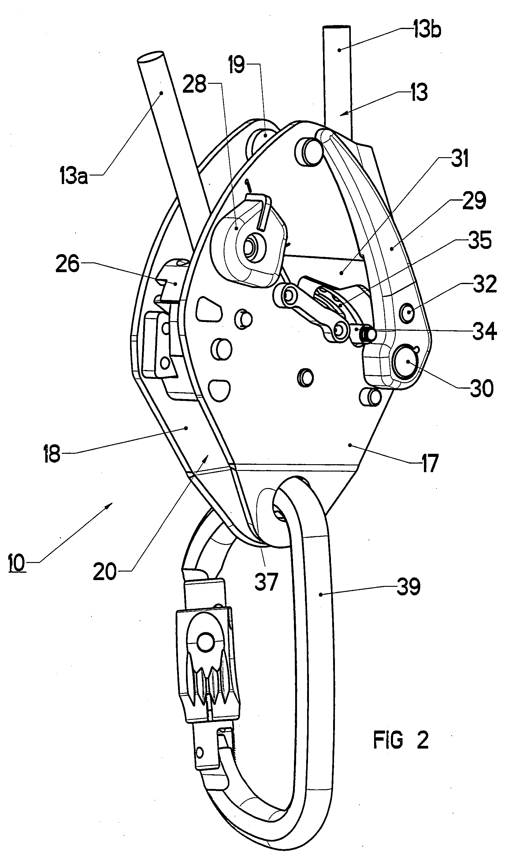 Multifunctional belaying device for a rope