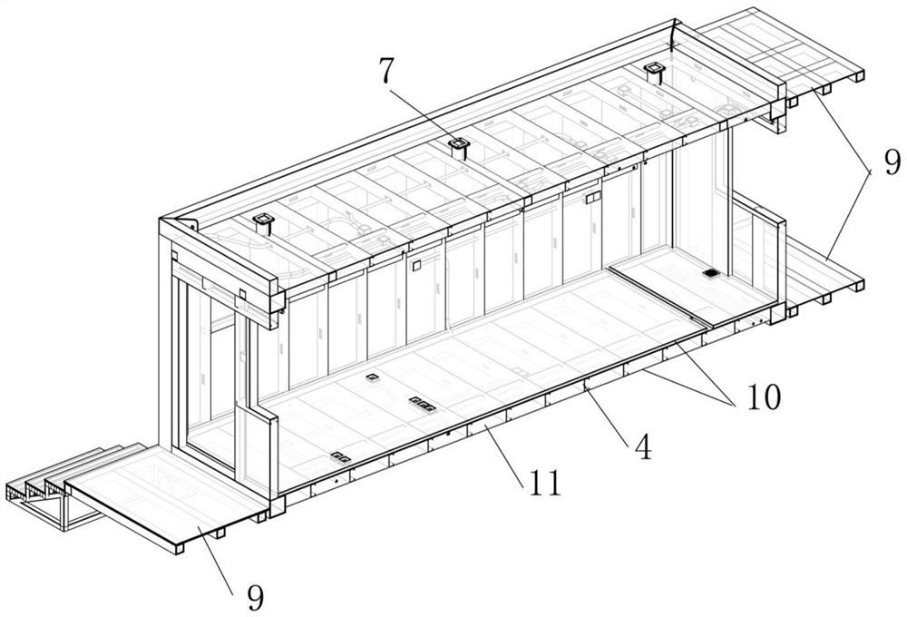 A steel skeleton foam concrete composite structure unit house