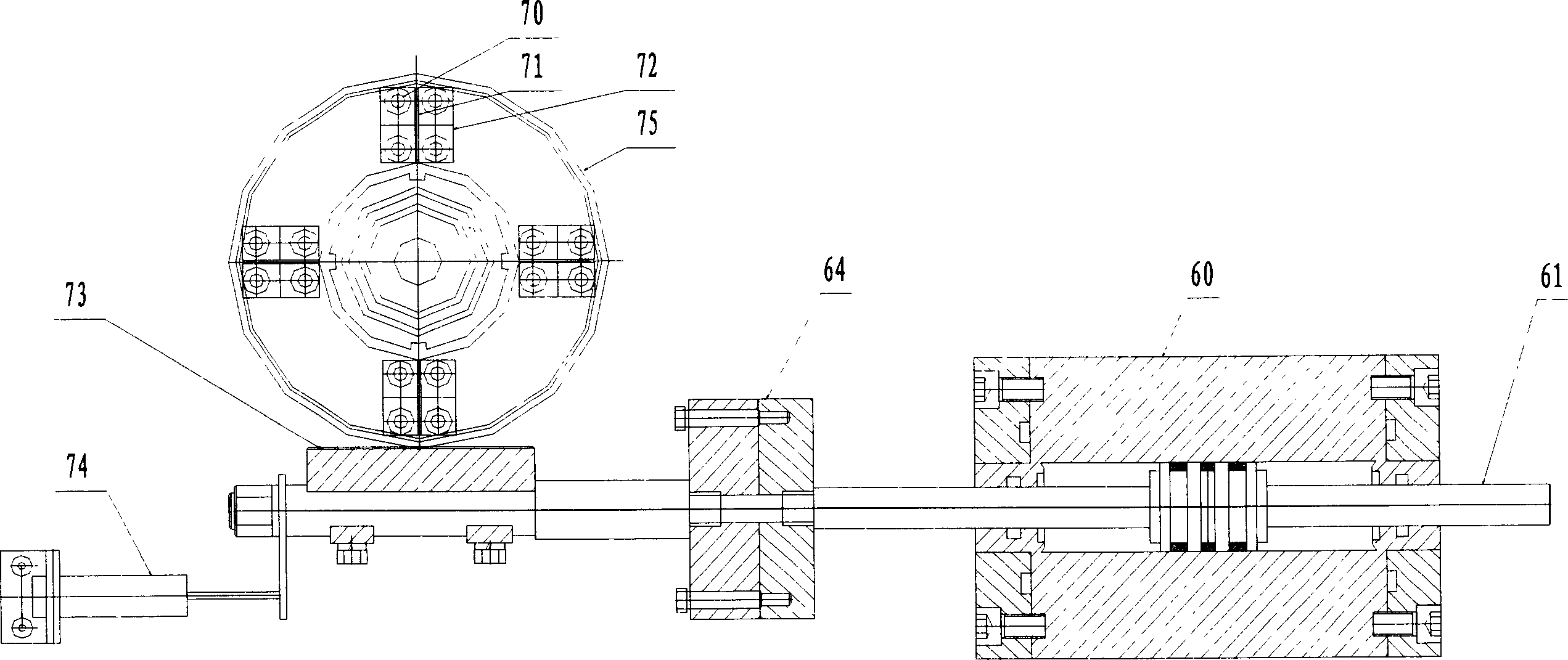 Electrohydraulic servo pressure-torque coupling three-way vibration loading tree-axis instrument