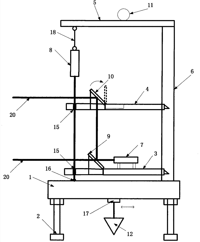 Self-calibration dual-station laser horizontal height indicator