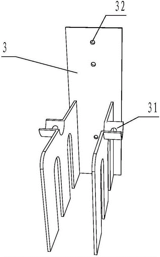 A row-type incoming line five-way fast meter assembly and disassembly device without power failure