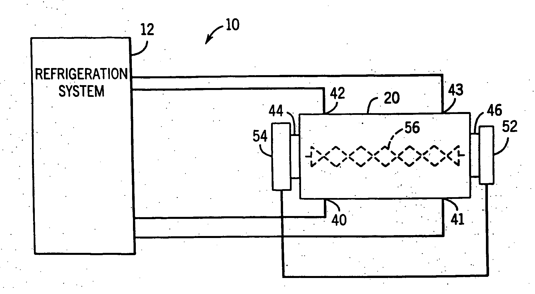 Ice cream machine including a controlled input to the freezing chamber