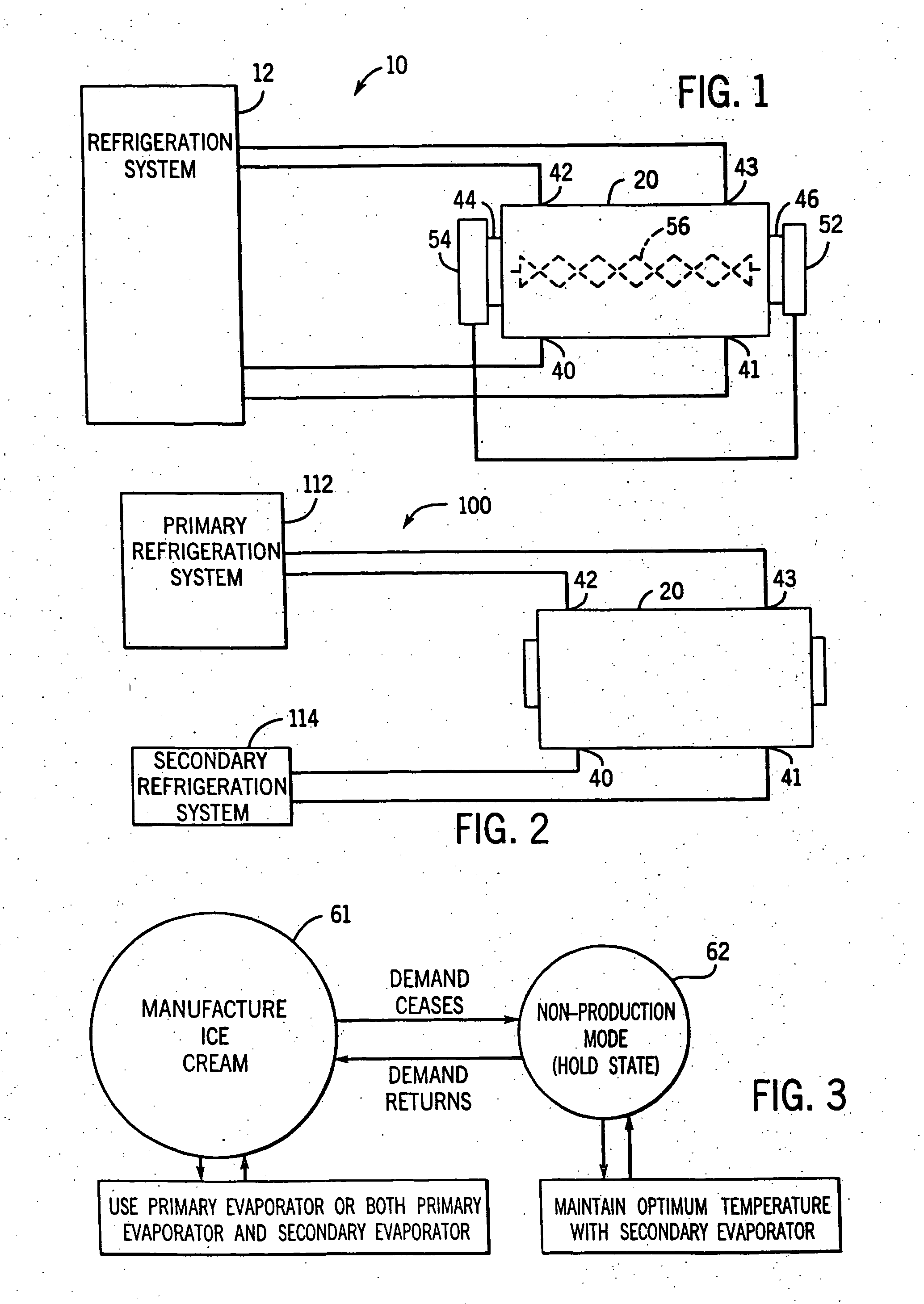 Ice cream machine including a controlled input to the freezing chamber