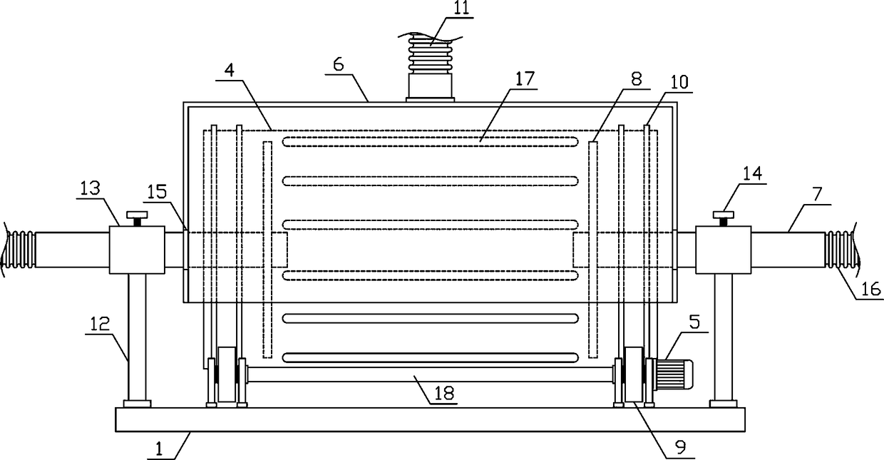 A cloth purging and impurity removal mechanism