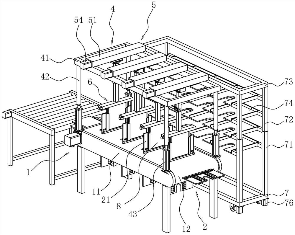 A glass anti-pollution transfer line and its transfer device