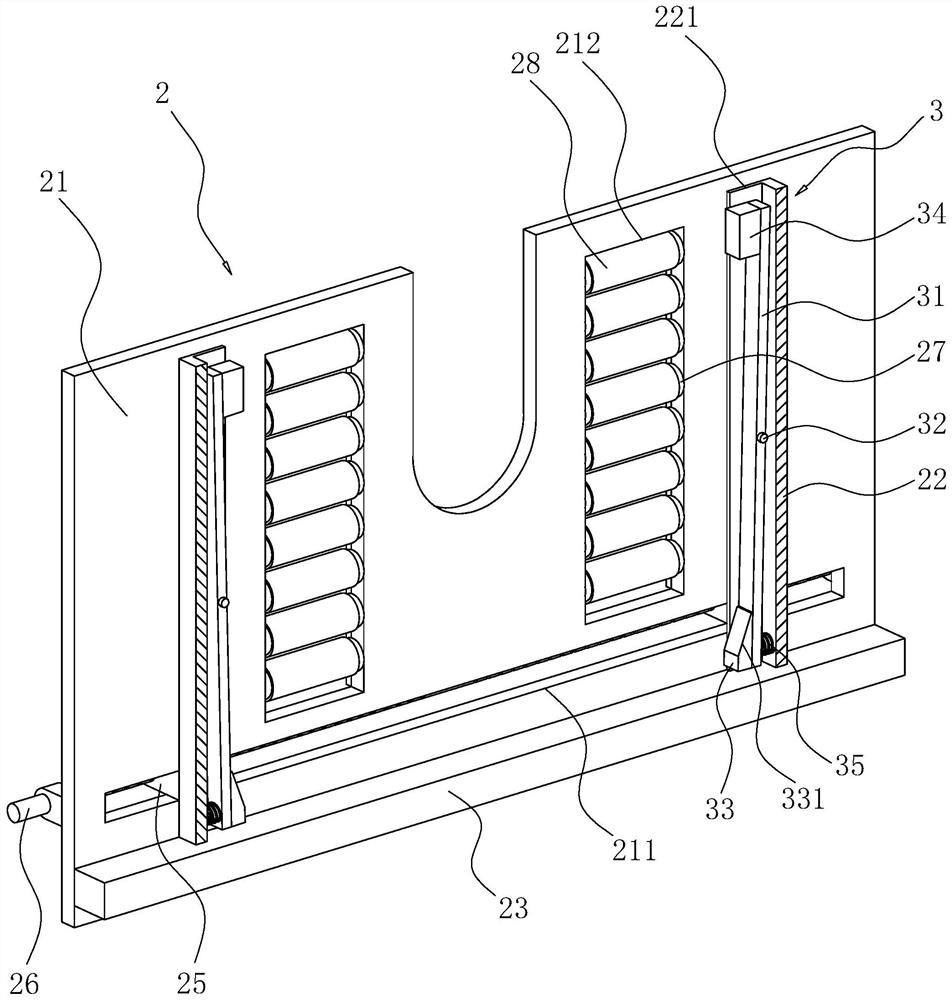 A glass anti-pollution transfer line and its transfer device