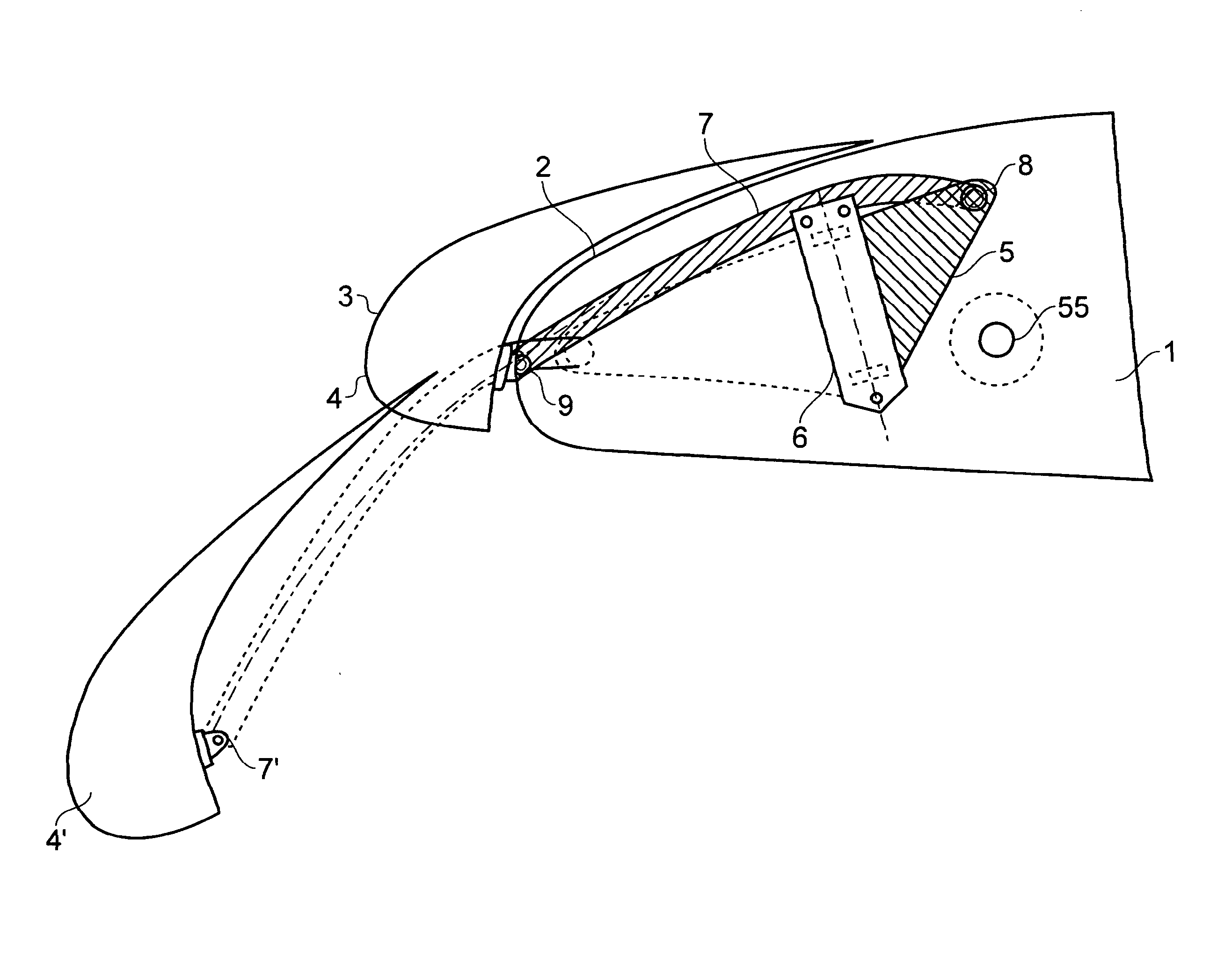 Linkage for guiding a flexible cable