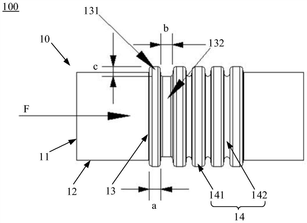 Corrugated pipe and fixing clamp for installing corrugated pipe