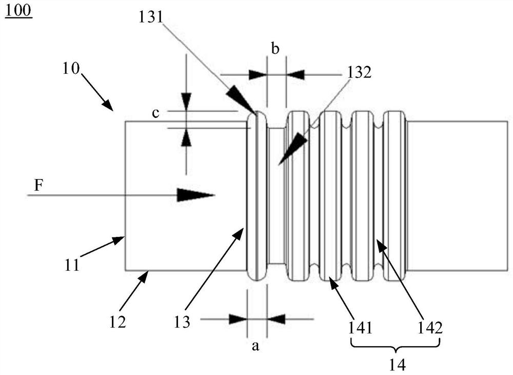 Corrugated pipe and fixing clamp for installing corrugated pipe