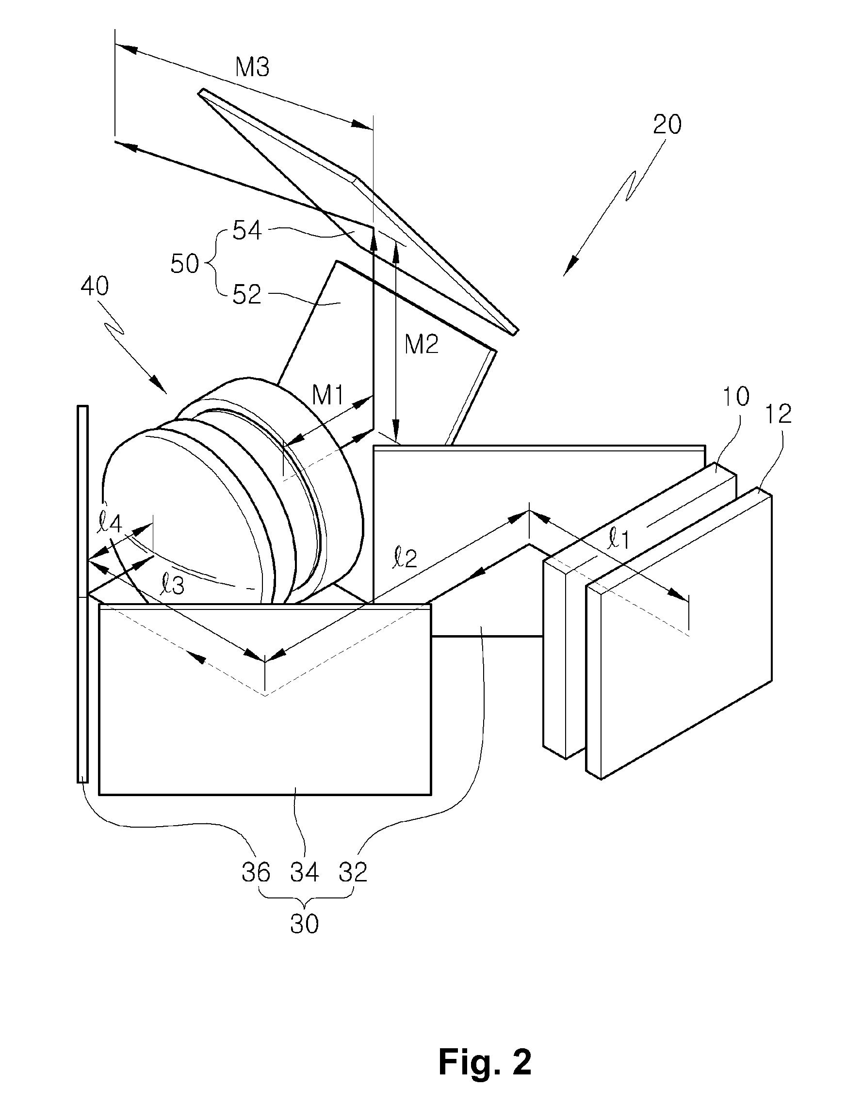 Optical system for use in a vehicle head-up display