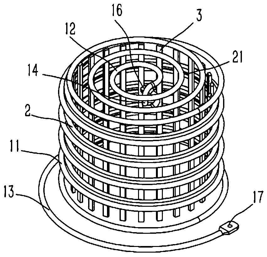 A heat dissipation auxiliary bracket for an embedded LED lamp