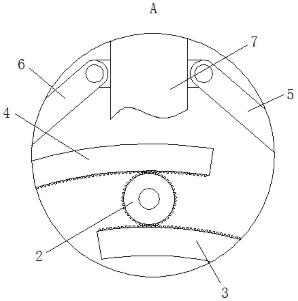 A double-fixed flange fixing device using the principle of lever transmission