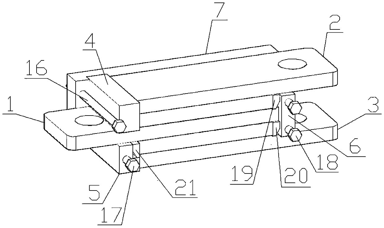 Viscoelastic damper plate vulcanizing mold