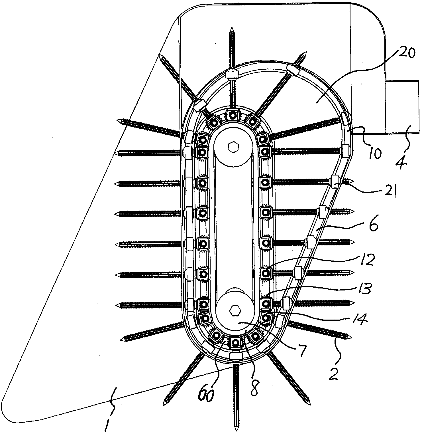 Cotton picking needle and mechanical cotton picking device provided with same