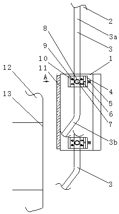 Furnace door tightly pressed through dead load and provided with adjustable idler wheel