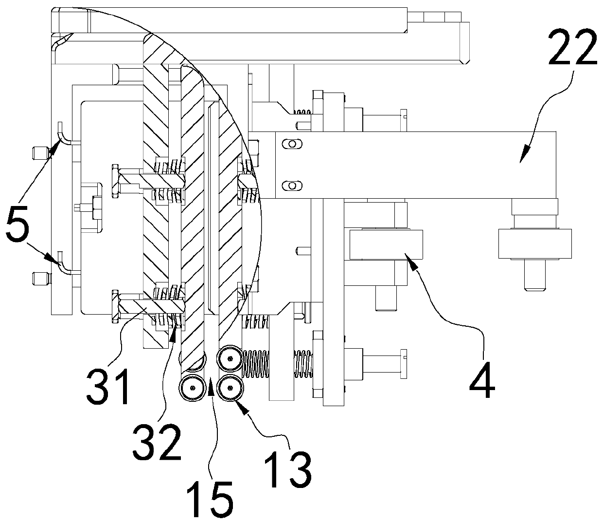 Edge shoving mechanism for forming paper box, paper box forming machine and paper box forming process