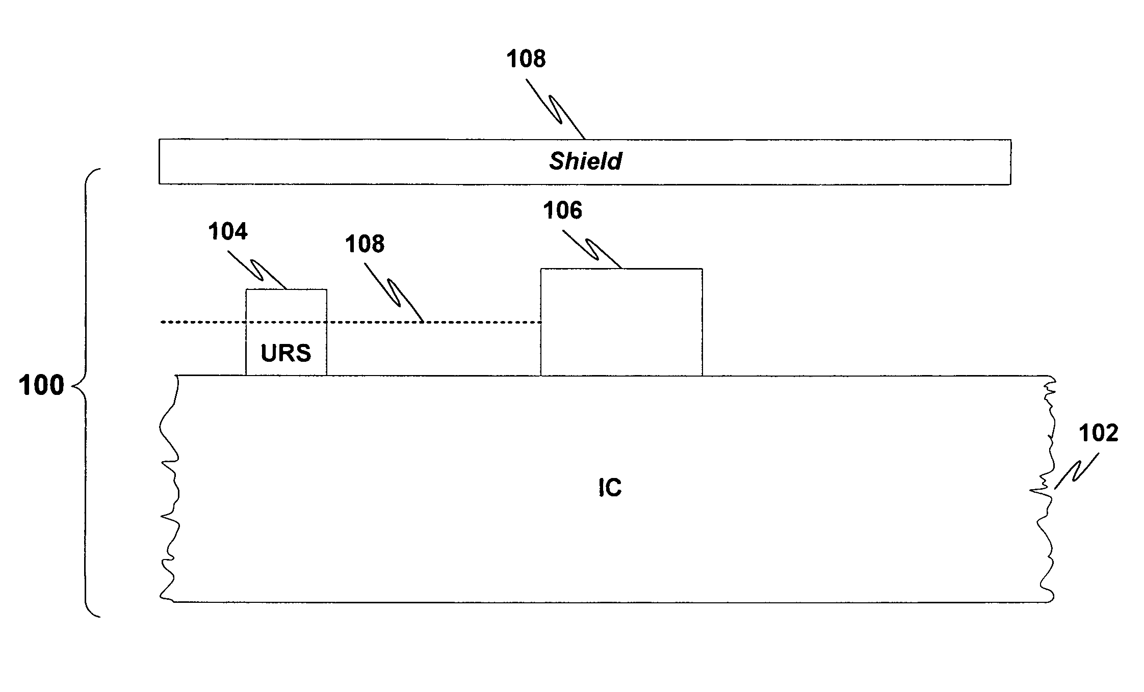 Shielding of integrated circuit package with high-permeability magnetic material