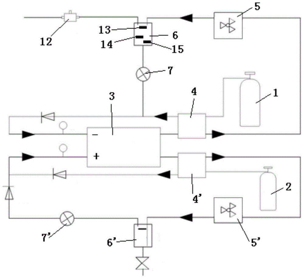 Fuel-cell tail gas circulation system