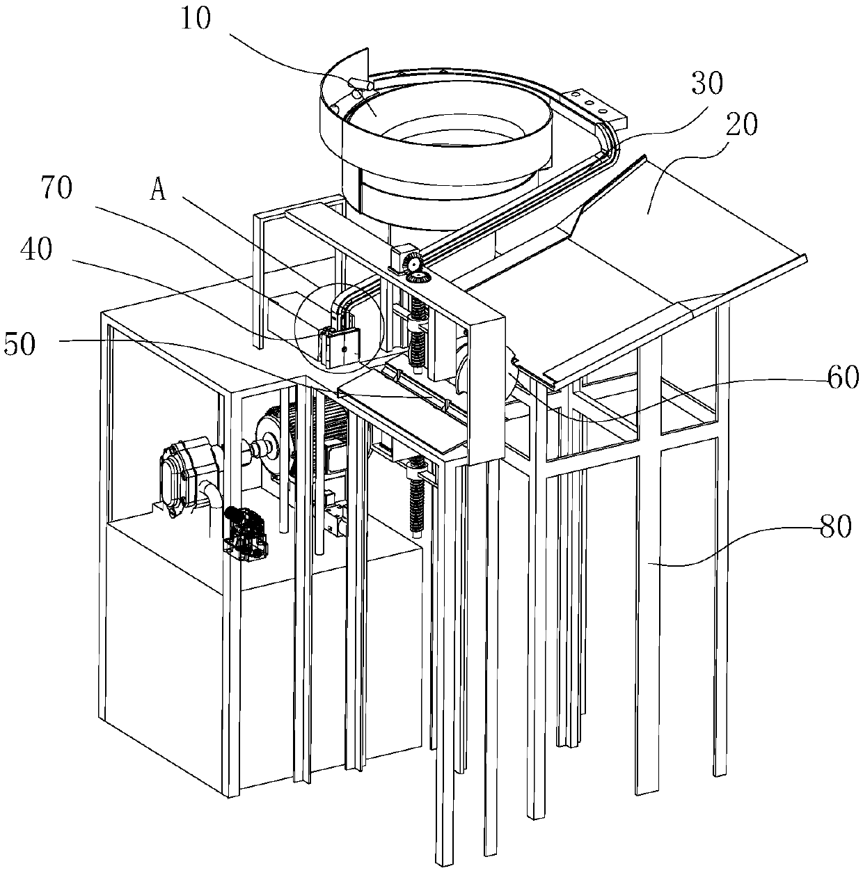 Moving rod and moving ball assembling device and use method thereof