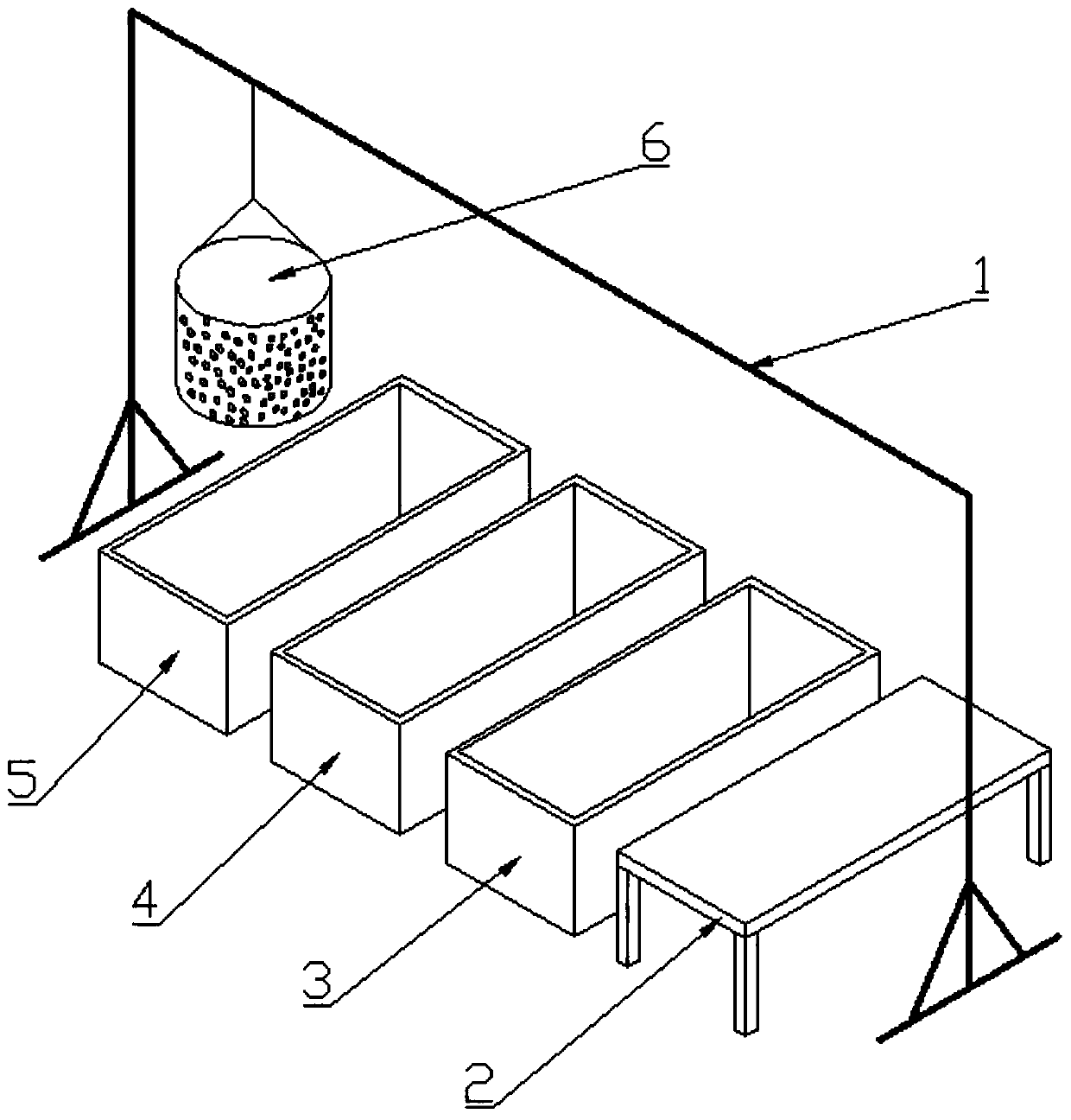 Cold pickling device for steel ball production and using method thereof