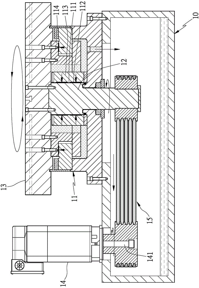 Revolving table device