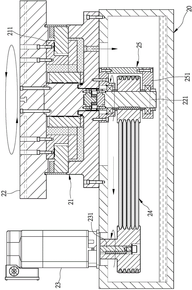 Revolving table device