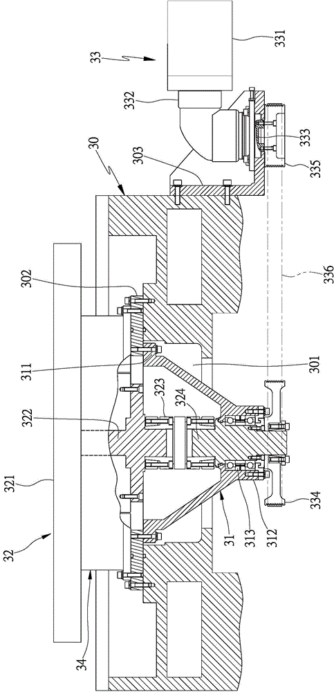 Revolving table device