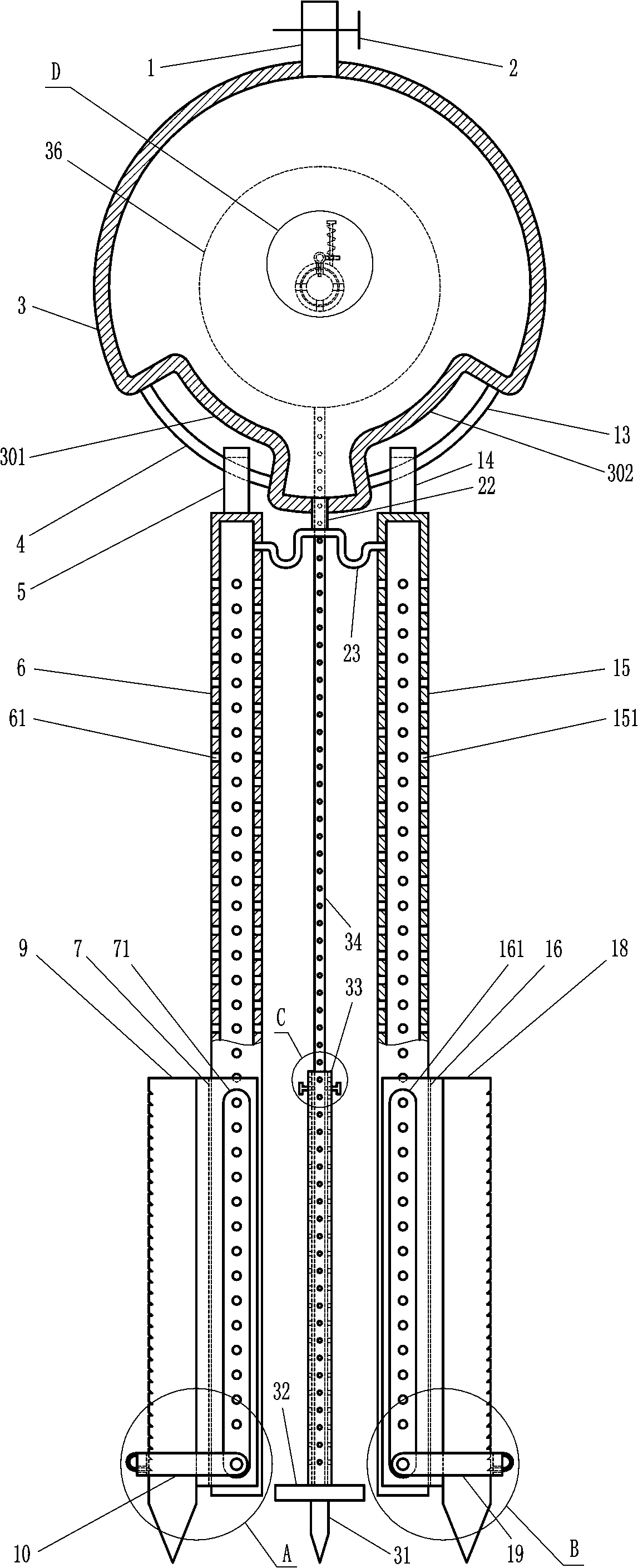 Support frame for agricultural cucumber growth