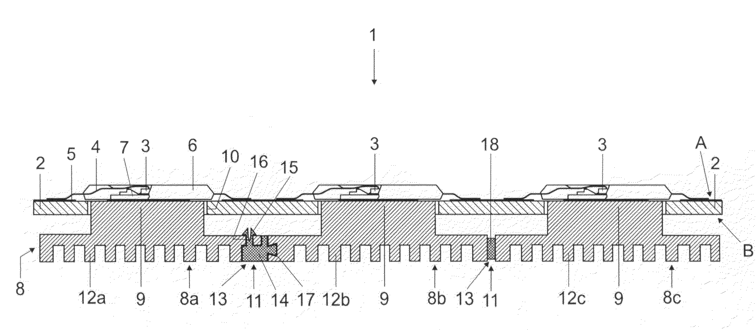 Illumination device comprising a heat sink