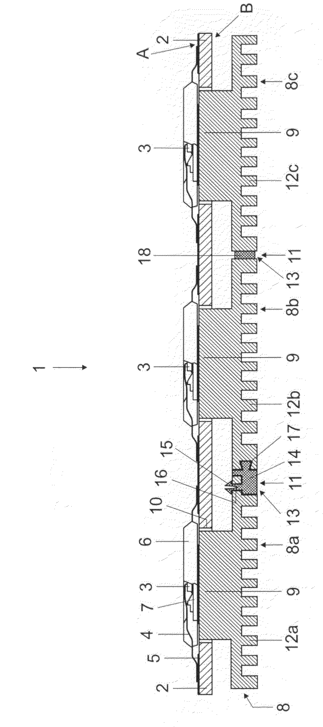 Illumination device comprising a heat sink