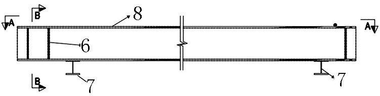 Concrete floor walking trestle device for large crawler crane and mounting method thereof