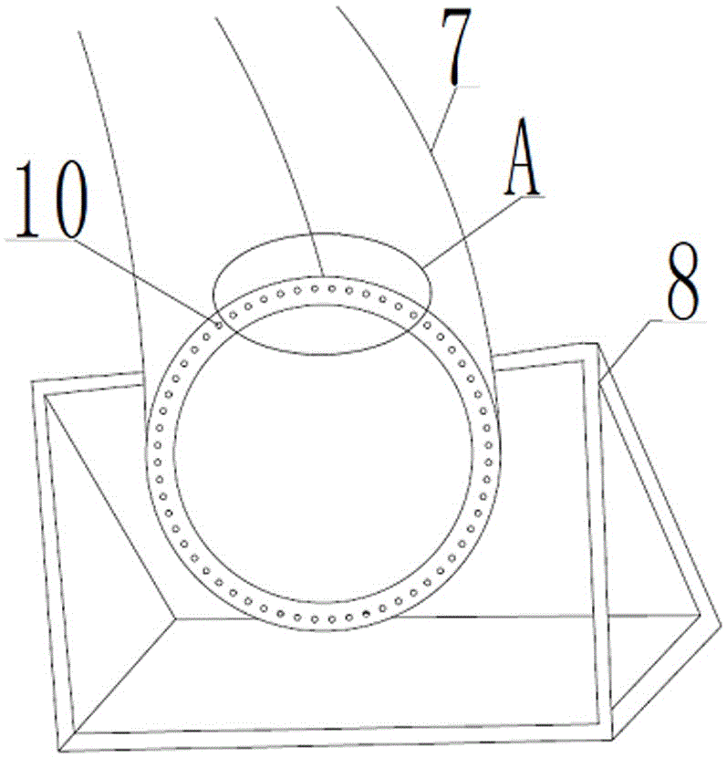 Positioning system and method for punching of bolt holes in root portion of wind turbine blade