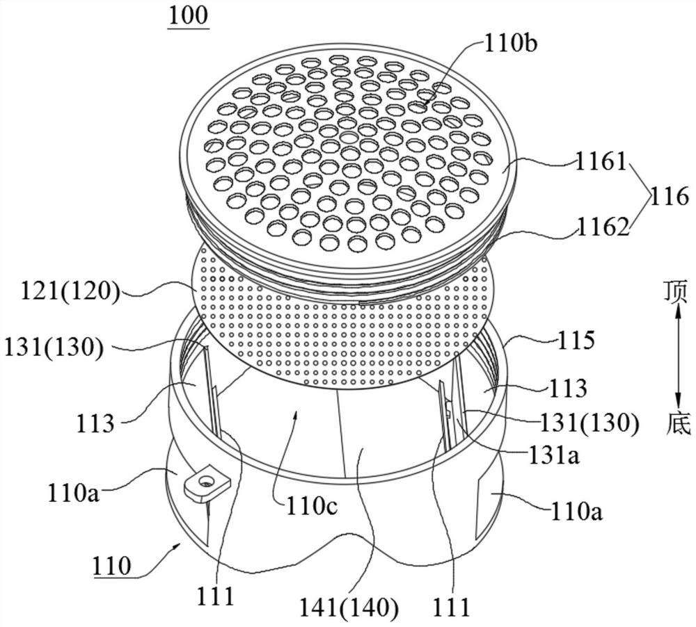 Filtering device and washing equipment