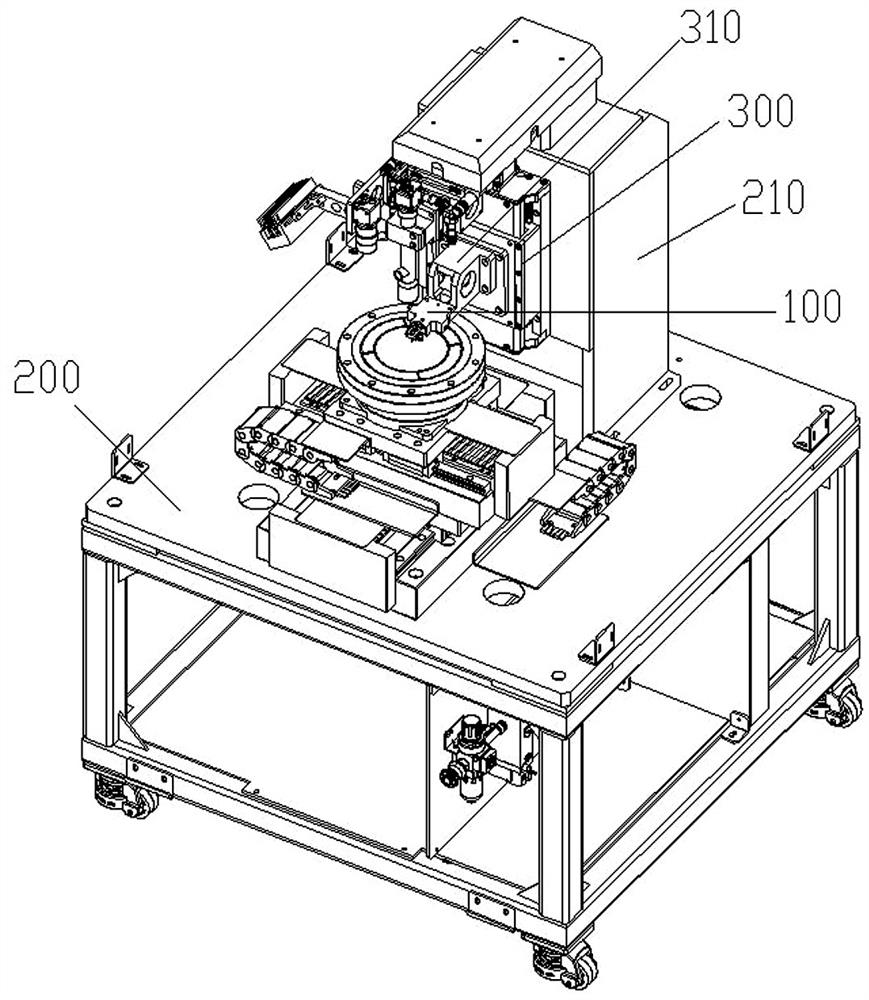 Chip unpacking scribing device and adjusting method thereof