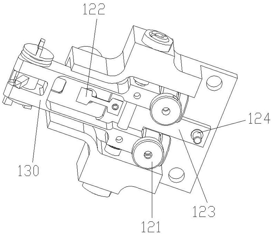 Chip unpacking scribing device and adjusting method thereof