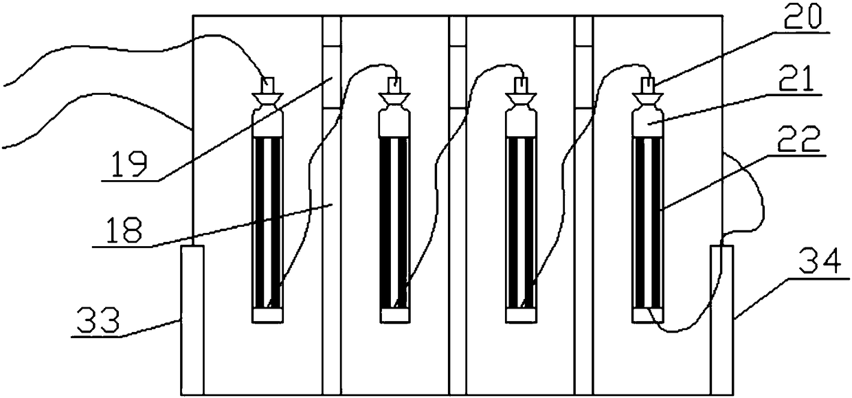 Energy-saving and environment-friendly water purifying device for water supply plant