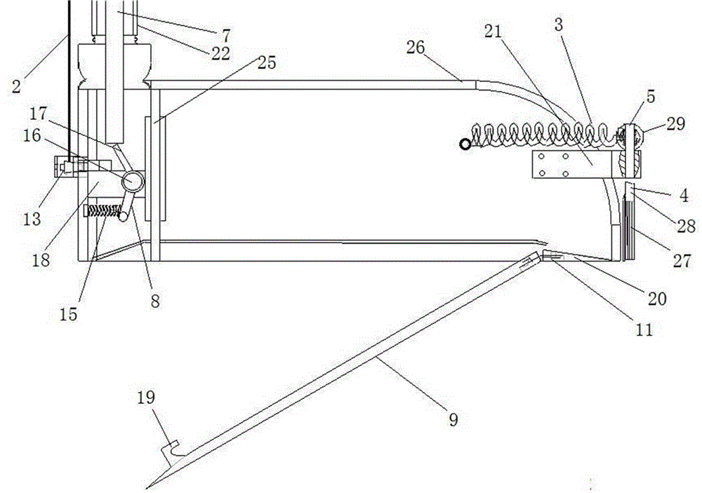 Semi-automatic garbage sweeping and dumping all-in-one tool