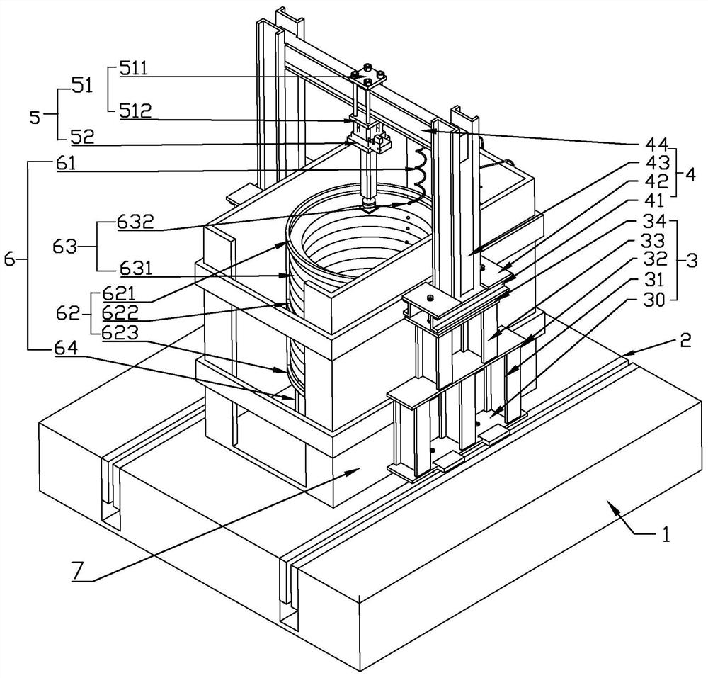 Geotechnical test pressurizing device and experimental method